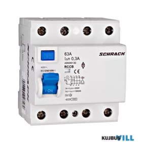   SCHRACK AR006130 Hibaáram kapcsoló AMPARO 10kA 63A, 4 pólusú, 300mA, AC
