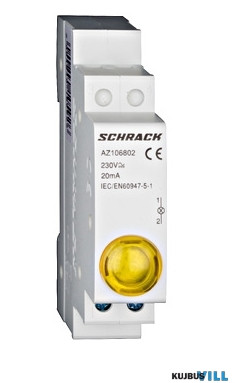 SCHRACK AZ106802 Jelzőlámpa LED-del AMPARO, sárga, 230V AC