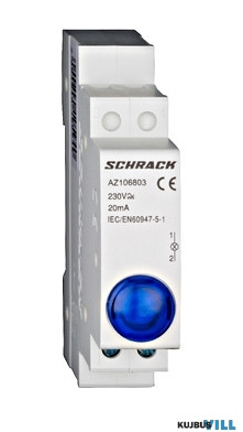 SCHRACK AZ106803 Jelzőlámpa LED-del AMPARO, kék, 230V AC