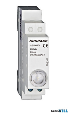 SCHRACK AZ106804 Jelzőlámpa LED-del AMPARO, fehér, 230V AC