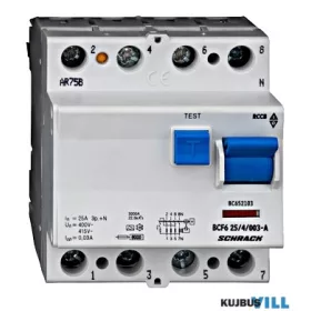 SCHRACK BC652103 Hibaáram kap.25/4-30mA 6kA