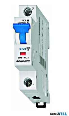 SCHRACK BM617125 Kismegszakító C25/1 6KA