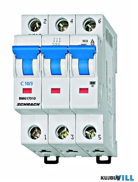 SCHRACK BM617310 Kismegszakító C10/3 6KA