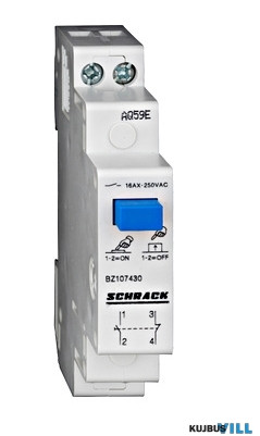 SCHRACK BZ107430 Nyomógomb 1z,1ny 16A