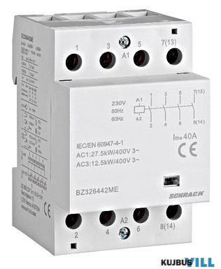 SCHRACK BZ326442ME AMPARO sorbaépíthető mágneskapcsoló 40A, 4z, 230V AC 3KE