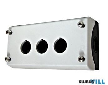 SCHRACK MM216538 Üres tokozat 3 férőhely, fekete/szürke, IP67