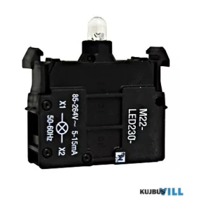   SCHRACK MM216563 LED 85-264V AC fehér mellső felerősítés, csavaros csatl.