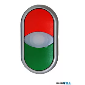   SCHRACK MM216698 Kettős nyomógomb zöld/piros, fehér jelzőlámpával