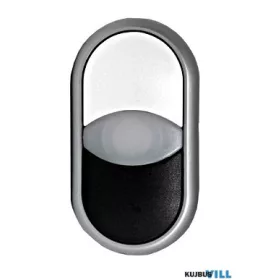   SCHRACK MM216704 Kettős nyomógomb fehér/fekete, fehér jelzőlámpával