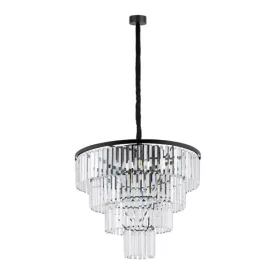 TECHNO 7614 Nowodvorski Cristal függesztett lámpa, fekete