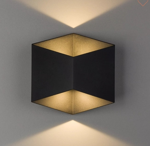 TECHNO 8142 Nowodvorski Triangles LED kültéri fali lámpa, fekete