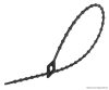 100F-GY Gyöngyös nyitható kábelkötegelő, fekete 100×1,2mm, D=3-25mm, PA6.6