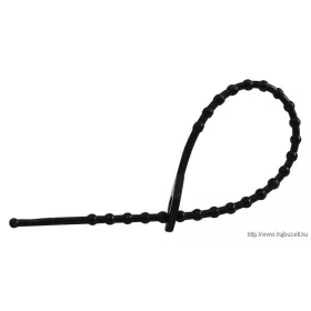   TRACON 120F-GY Gyöngyös nyitható kábelkötegelő, fekete 120×1,3mm, D=6-25mm, PE