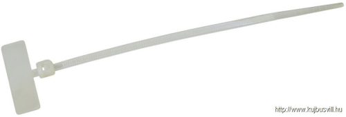 TRACON 120J Jelzőcímkés kábelkötegelő, natúr 110×2,5mm, D=1-20mm, PA6.6, (a×b=8×25mm)