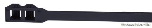 TRACON 132-12 PA12 kábelkötegelő, UV-álló, fekete 132×9mm, D=4-27mm, PA12
