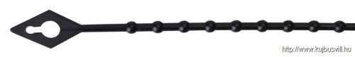 TRACON 160F-GY Gyöngyös nyitható kábelkötegelő, fekete 150×1,7mm, D=4-38mm, PA6.6