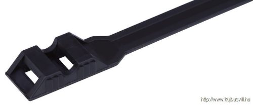 TRACON 180-12 PA12 kábelkötegelő, UV-álló, fekete 180×9mm, D=5-45mm, PA12