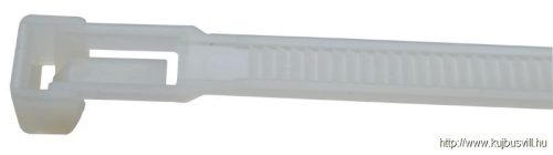 TRACON 180-NY Nyitható kábelkötegelő, natúr 200×7.6mm, D=10-50mm, PA 6.6