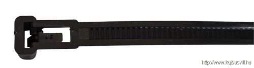 181-NY Nyitható kábelkötegelő, fekete 200×7.6mm, D=10-50mm, PA 6.6