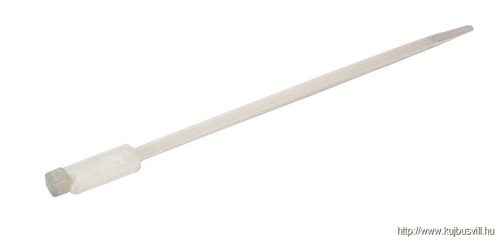 TRACON 190J Jelzőcímkés kábelkötegelő, natúr 190×3,6mm, D=10-48mm, PA6.6, (a×b=27×13mm)