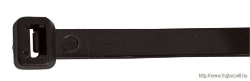 201PR Normál kábelkötegelő, fekete 200×2.6mm, D=1-52mm, PA6.6