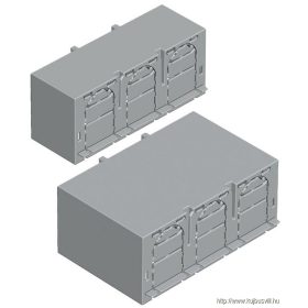   TRACON AA-KETO-00-3/36 Érintésvédelmi burkolat alsó/felső kábelbevezetéshez 3P 00, 3P, L=36 mm