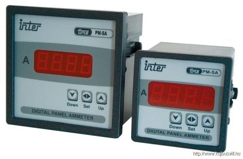 ACAMD-72 Digitális váltakozó áramú ampermérő áramváltós méréshez 72×72mm, 5A AC
