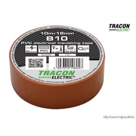   TRACON B10 Szigetelőszalag, barna 10m×18mm, PVC, 0-90°C, 40kV/mm