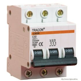   TRACON B60-13-3 Kismegszakító, 3 pólus, B karakterisztika 13A, 6kA