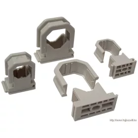   TRACON BCSV-3 Kábel- és csőrögzítő, sorolható, szürke d=10-18mm, PA6.6