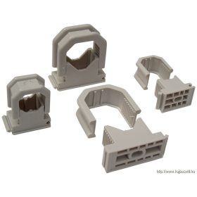   TRACON BCSV-4 Kábel- és csőrögzítő, sorolható, szürke d=19-26mm, PA6.6
