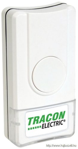 TRACON BELLW2-2V1 Vezeték nélküli csengő, téglalap alakú, 2 adó, 1 vevő 3×AA, 1×CR2032, IP44, 100m, 10 music