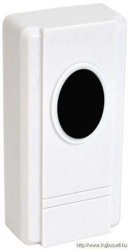 TRACON BELLW3-1V1 Vezeték nélküli csengő, kerek, 1 adó, 1 vevő 2×AA, 1×CR2032, IP44, 100m, 32 music