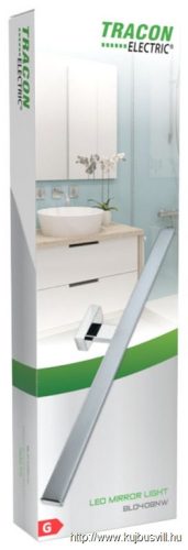 TRACON BL0408NW LED tükörvilágító lámpa 230VAC, 50Hz, 8W, 4000K, 500lm, IP44,EEI=G