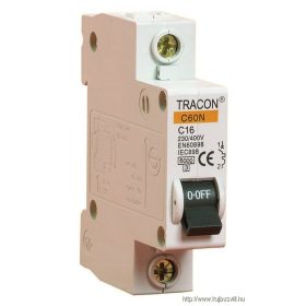   TRACON C60-40-1 Kismegszakító, 1 pólus, C karakterisztika 40A, 6kA