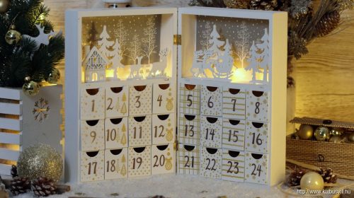 CHRACB8WW LED karácsonyi adventi kalendárium, elemes