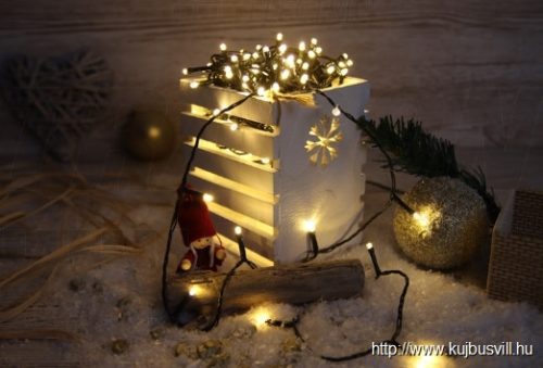 CHRSTOSW100WW Karácsonyi sziporkázó fényfüzér, kültéri/beltéri  X22005