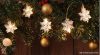 CHRSTSFWM10WW LED karácsonyi lánc, hópehely,fehér, fém, elemes X22056