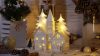 CHRWHCH10WW LED karácsonyi templom, fa, elemes