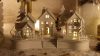 CHRWHVILW6WW LED karácsonyi falu, fa, fehér, elemes