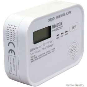   TRACON CO218A Szén-monoxid (CO) érzékelő 4,5 VDC (3×1,5V AA), >85 dB