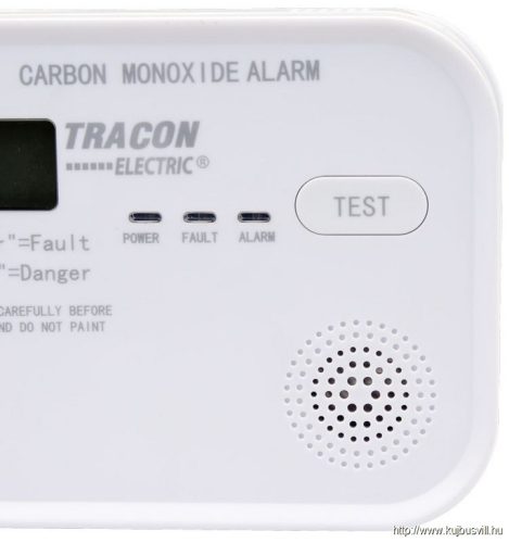 TRACON CO218A Szén-monoxid (CO) érzékelő 4,5 VDC (3×1,5V AA), >85 dB