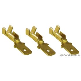   TRACON CS5 Szigeteletlen rátolható csatlakozó csap, sárgaréz 4,8×0,5mm, 0,5-1mm2