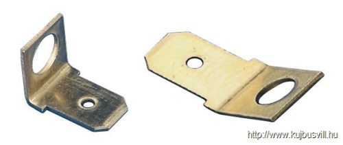 CSA-45-4 Csavaros rögzítésű szigeteletlen csatlakozó csap, sárgaréz 6,3x0,8mm 45°, M4