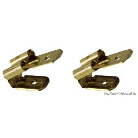   TRACON CSEL Szigeteletlen rátolható csatlakozó csap+hüvely, sárgaréz 6,3×0,8mm, 1-2,5mm2