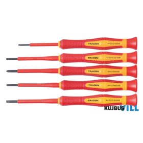   TRACON CSETP5 1000 V-ra szigetelt precíziós csavarhúzó szett AC 1000 V, 5pcs
