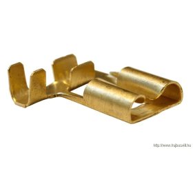   TRACON CSH09B Szig.tlen rátolható csatl. hüvely, ónozott réz, rögz.csapos 7,7×0,8mm, 1-2,5mm2, 90°