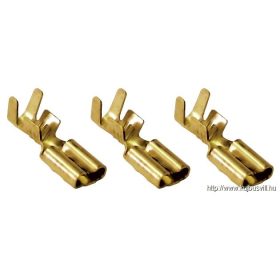   TRACON CSH6-2 Szigeteletlen rátolható csatlakozó hüvely, sárgaréz 6,3×0,8mm, 4-6mm2