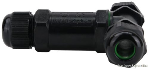 CST4-T3P Tömítőszelencés kábeltoldó, T-elágazó 0.5-4 mm2, IP68, PC+PA6.6, 3P, 450VAC, 24A