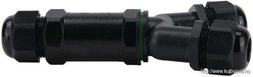 TRACON CST4-T3P Tömítőszelencés kábeltoldó, T-elágazó 0.5-4 mm2, IP68, PC+PA6.6, 3P, 450VAC, 24A